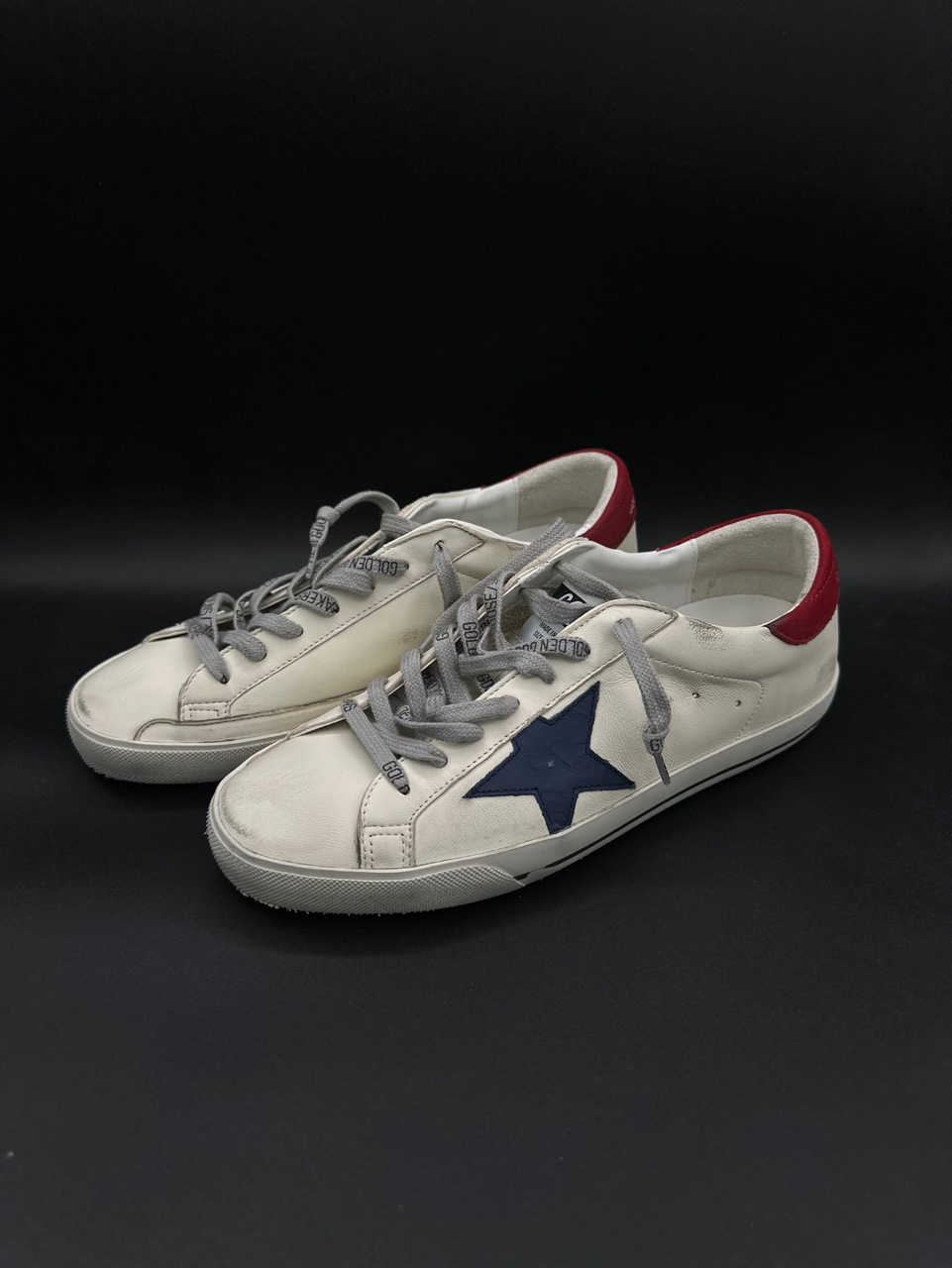 Golden Goose Superstar Red Tab Blue Star
